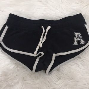 College embroidered booty shorts
